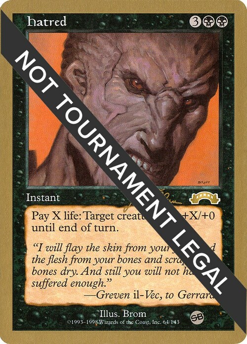 Hatred Card Front