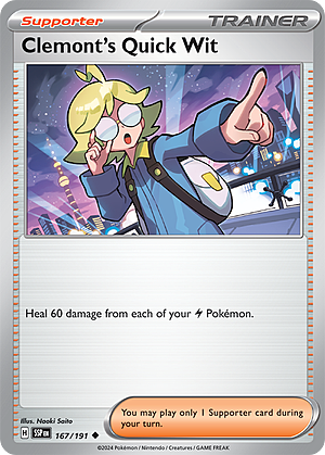 Clemont’s Quick Wit Card Front