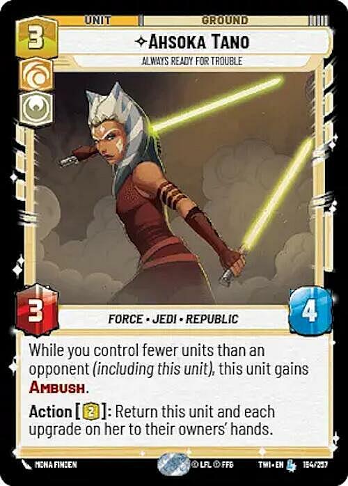 Ahsoka Tano - Always Ready For Trouble Card Front