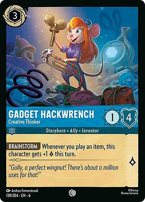 Gadget Hackwrench - Creative Thinker Card Front