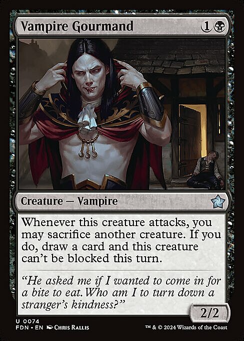 Vampire Gourmand Card Front