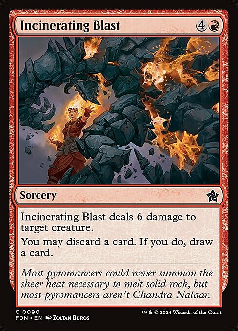 Incinerating Blast Card Front