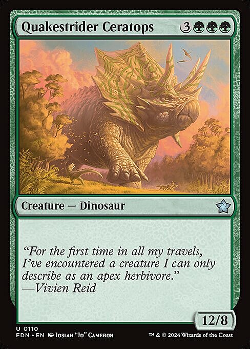 Quakestrider Ceratops Card Front