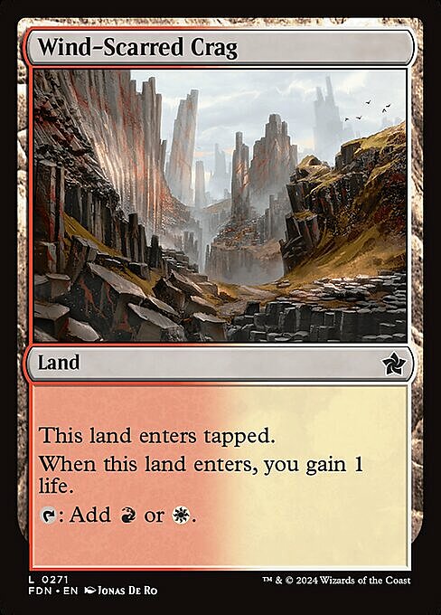 Wind-Scarred Crag Card Front