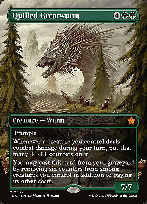 Quilled Greatwurm Card Front