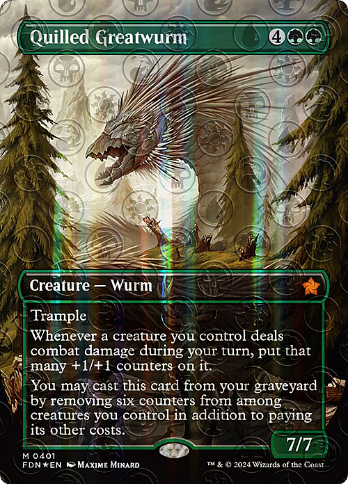 Quilled Greatwurm Card Front