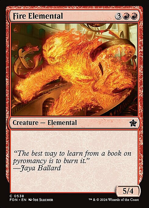 Fire Elemental Card Front