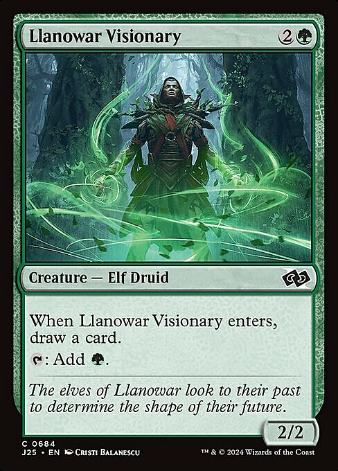 Llanowar Visionary Card Front