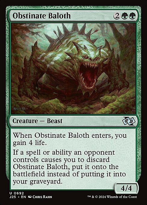 Obstinate Baloth Card Front