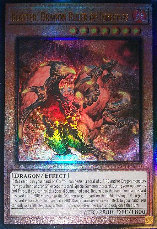 Blaster, Dragon Ruler of Infernos Card Front