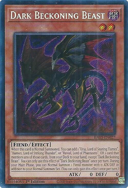 Dark Beckoning Beast Card Front