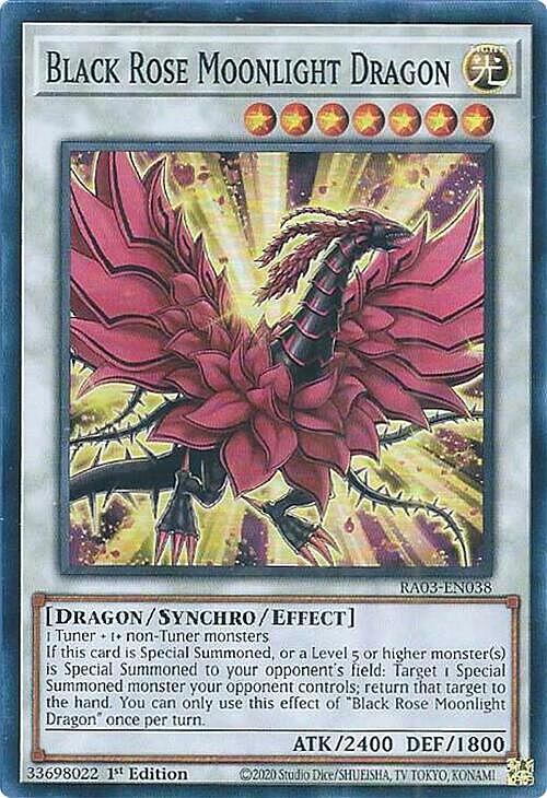 Black Rose Moonlight Dragon Card Front