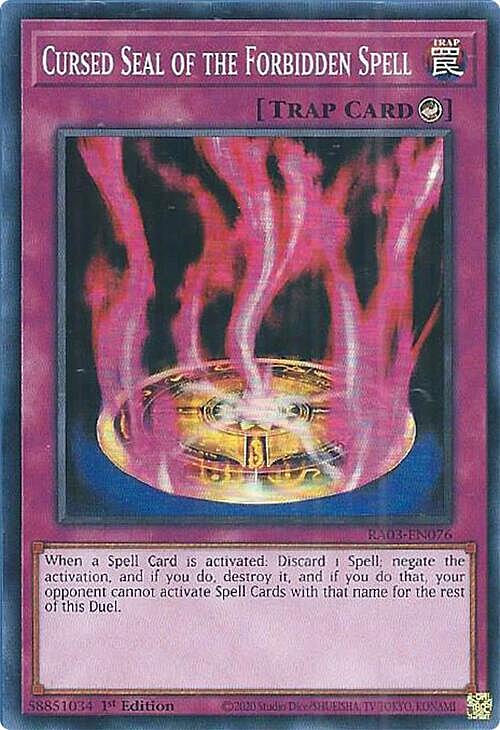 Cursed Seal of the Forbidden Spell Card Front