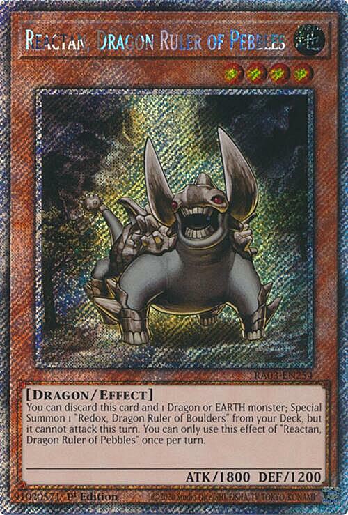 Reactan, Dragon Ruler of Pebbles Card Front