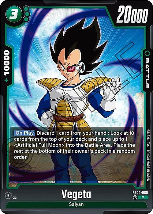 Vegeta Card Front