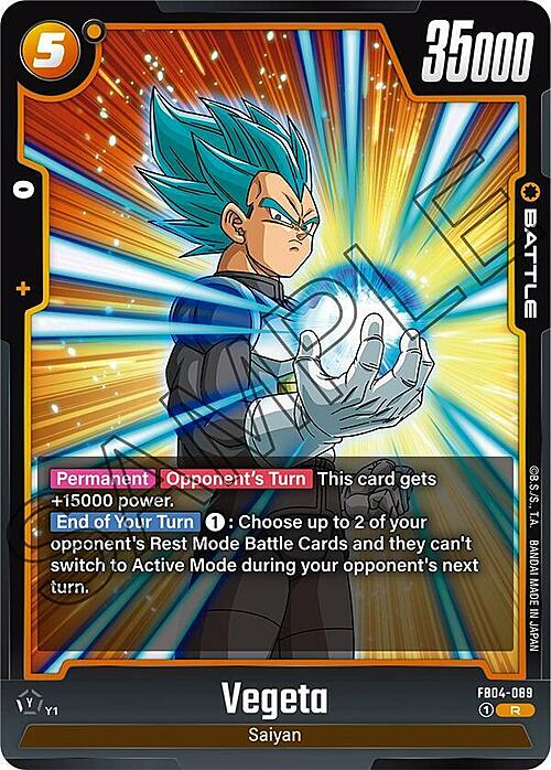 Vegeta Card Front