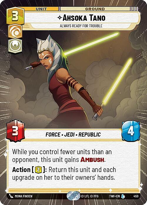 Ahsoka Tano - Always Ready For Trouble Card Front