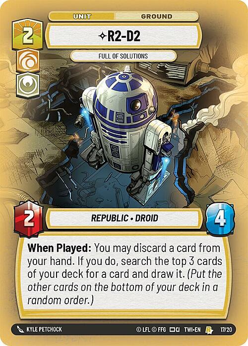 R2-D2, Full of Solutions Card Front