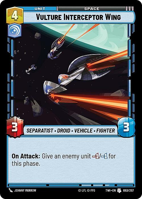 Vulture Interceptor Wing Card Front