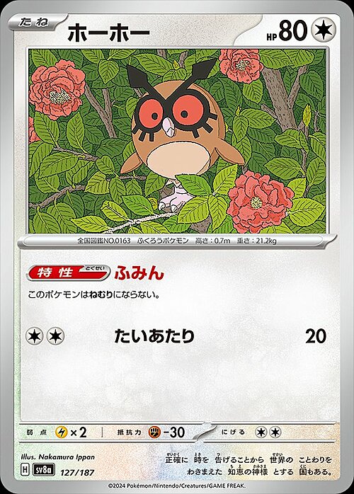 Hoothoot Card Front