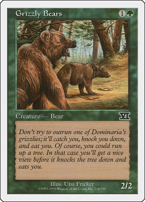 Grizzly Bears Card Front