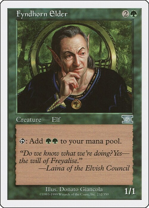 Fyndhorn Elder Card Front