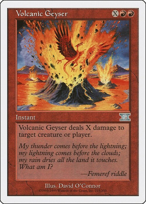 Volcanic Geyser Card Front