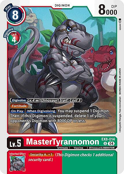 MasterTyrannomon Card Front