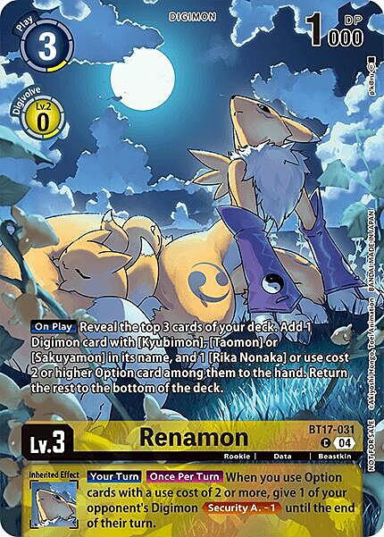 Renamon Card Front