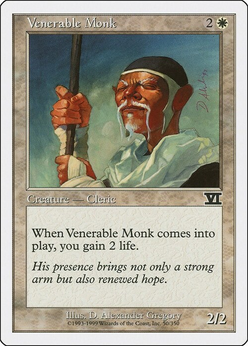 Venerable Monk Card Front