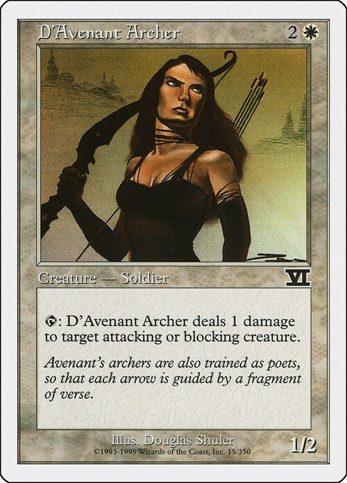 D'Avenant Archer Card Front