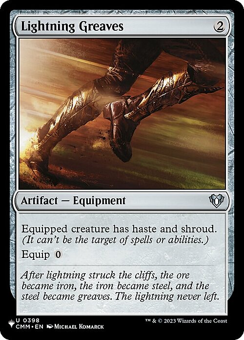 Lightning Greaves Card Front