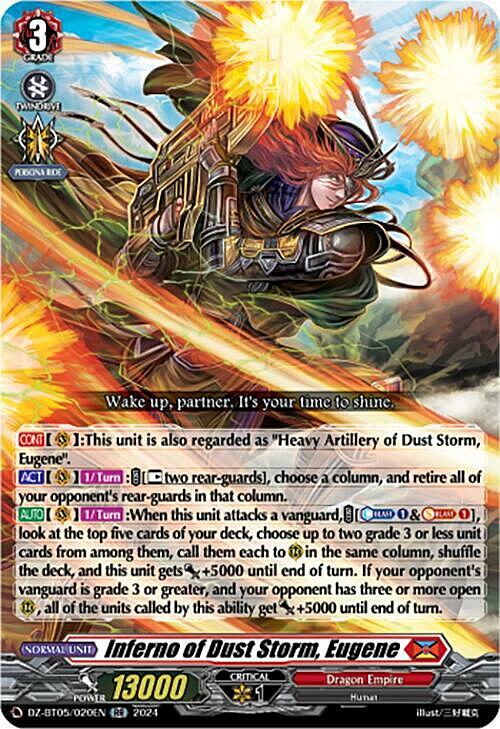 Inferno of Dust Storm, Eugene Card Front