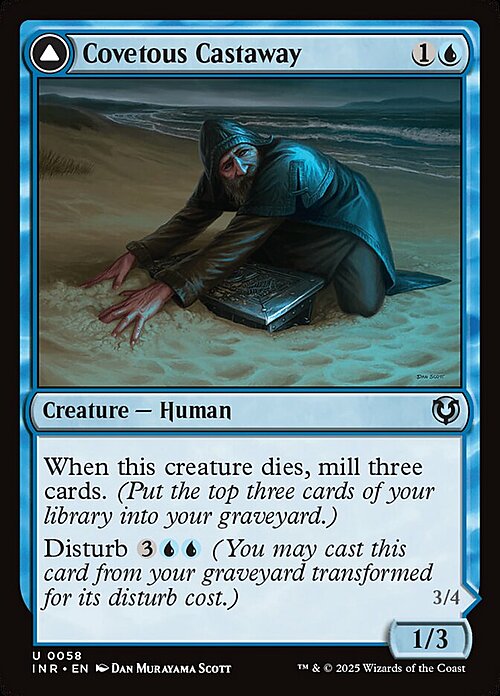 Covetous Castaway // Ghostly Castigator Card Front