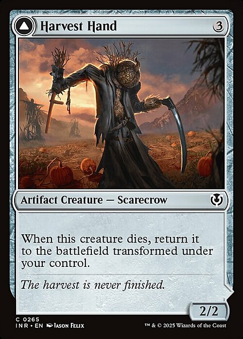 Harvest Hand // Scrounged Scythe Card Front