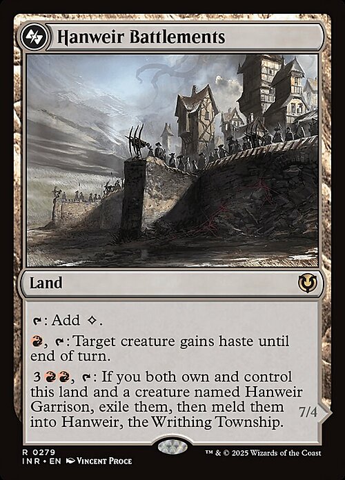 Hanweir Battlements // Hanweir, the Writhing Township Card Front