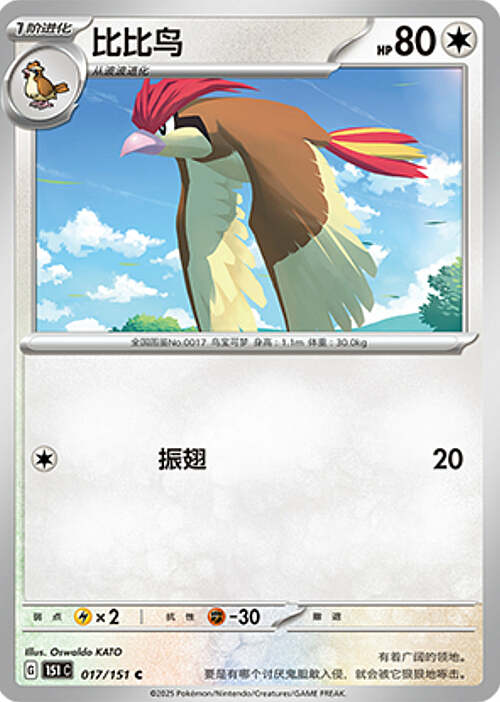 Pidgeotto Card Front