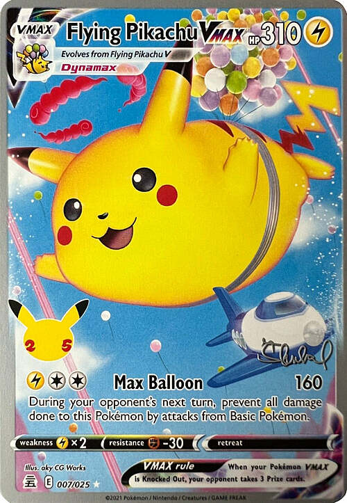 Flying Pikachu VMAX Card Front