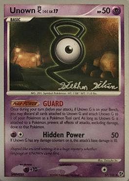 Unown G LV.17 Card Front