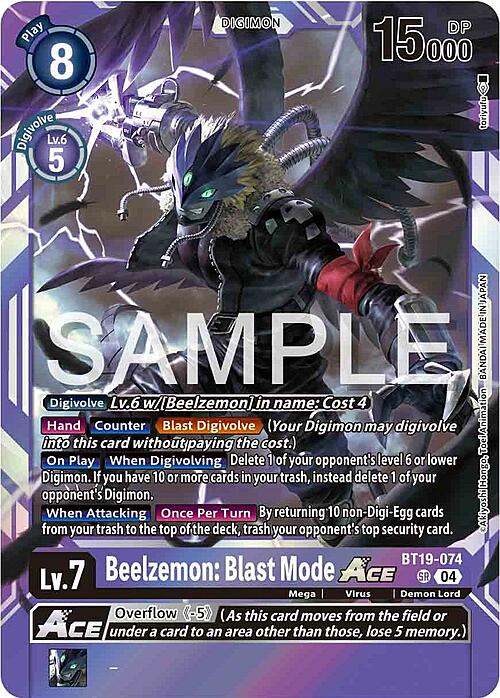 Beelzemon: Blast Mode ACE Card Front