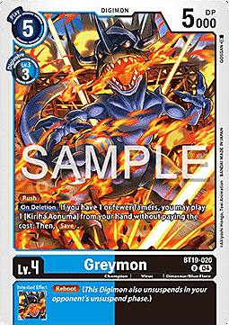 Greymon Card Front