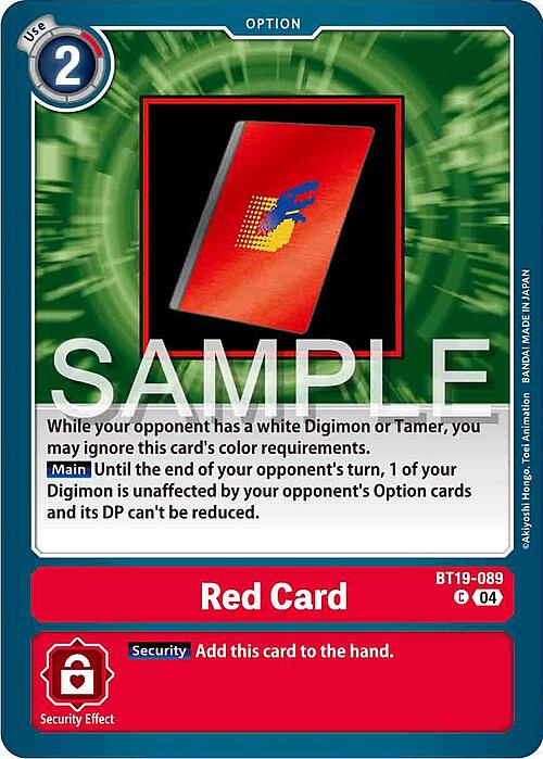 Red Card Card Front