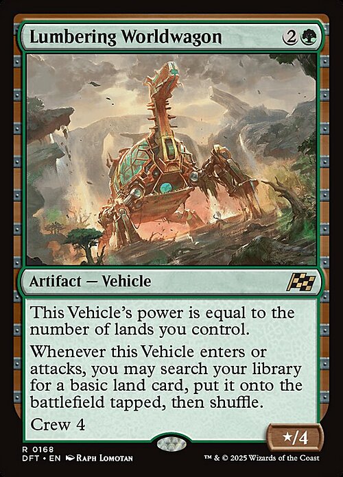 Lumbering Worldwagon Card Front