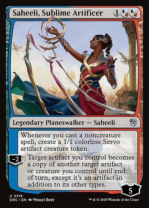 Saheeli, Sublime Artificer Card Front