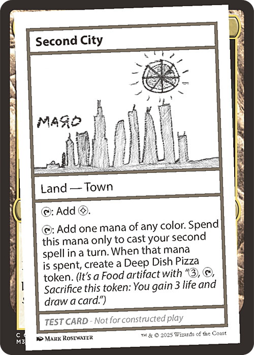 Second City Card Front