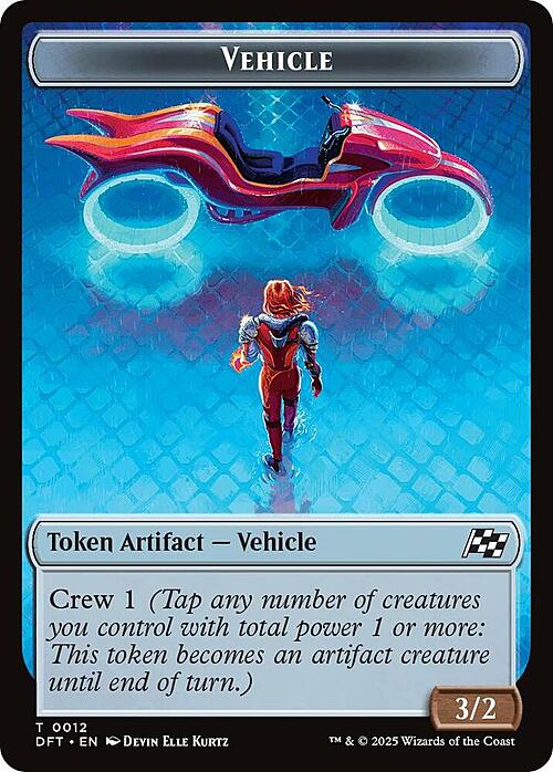 Vehicle // Chandra, Spark Hunter Emblem Card Front