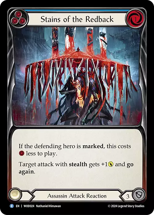 Stains of the Redback - Blue Card Front