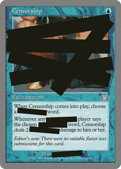 Censorship Card Front