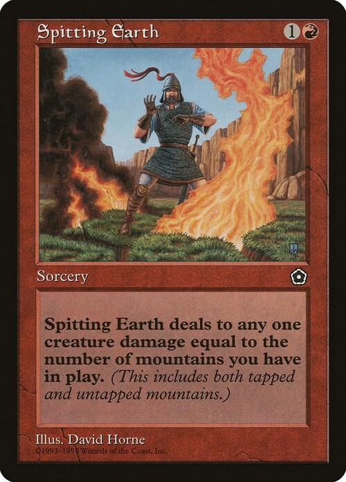 Spitting Earth Card Front