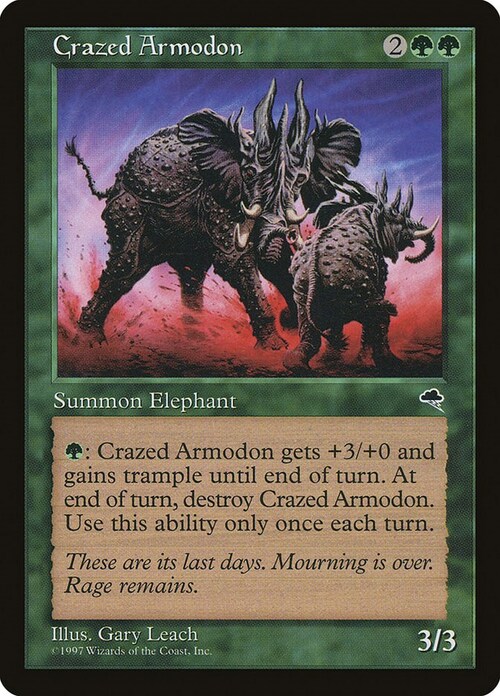 Crazed Armodon Card Front